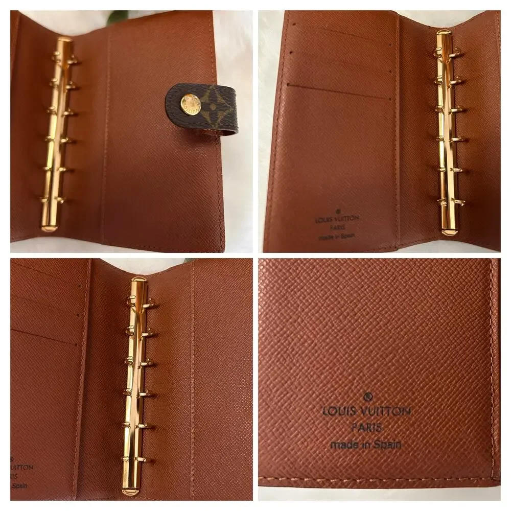 Vintage Authentic Louis Vuitton Monogram PM Ring Agenda Made in Spain CA1918